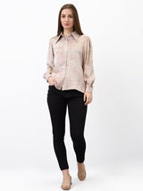 Women Shirt Check Pink Regular Fit