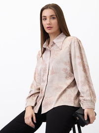 Women Shirt Check Pink Regular Fit
