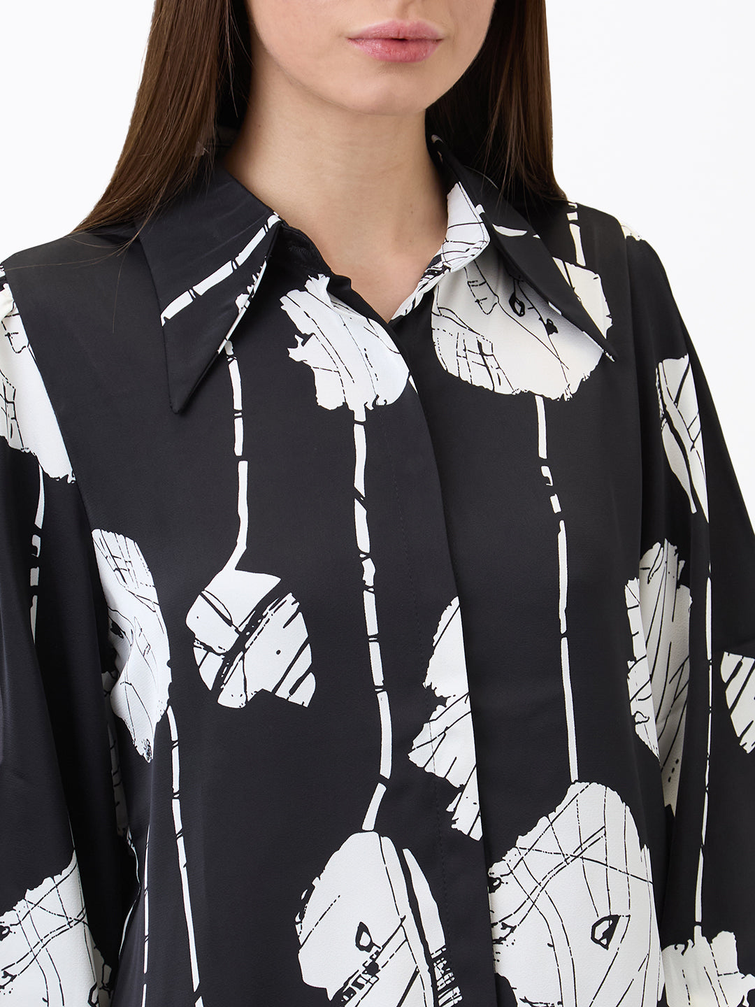 Spykar Black Regular Fit Printed Full Sleeve Shirt For Women