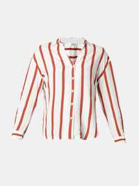 Women Shirt Print Brown Regular Fit