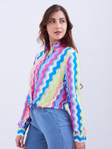 Women Shirt Blue Regular Fit