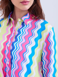 Women Shirt Blue Regular Fit