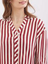 Women Shirt Maroon Regular Fit