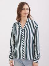 Women Shirt Green Regular Fit