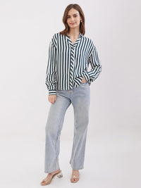 Women Shirt Green Regular Fit