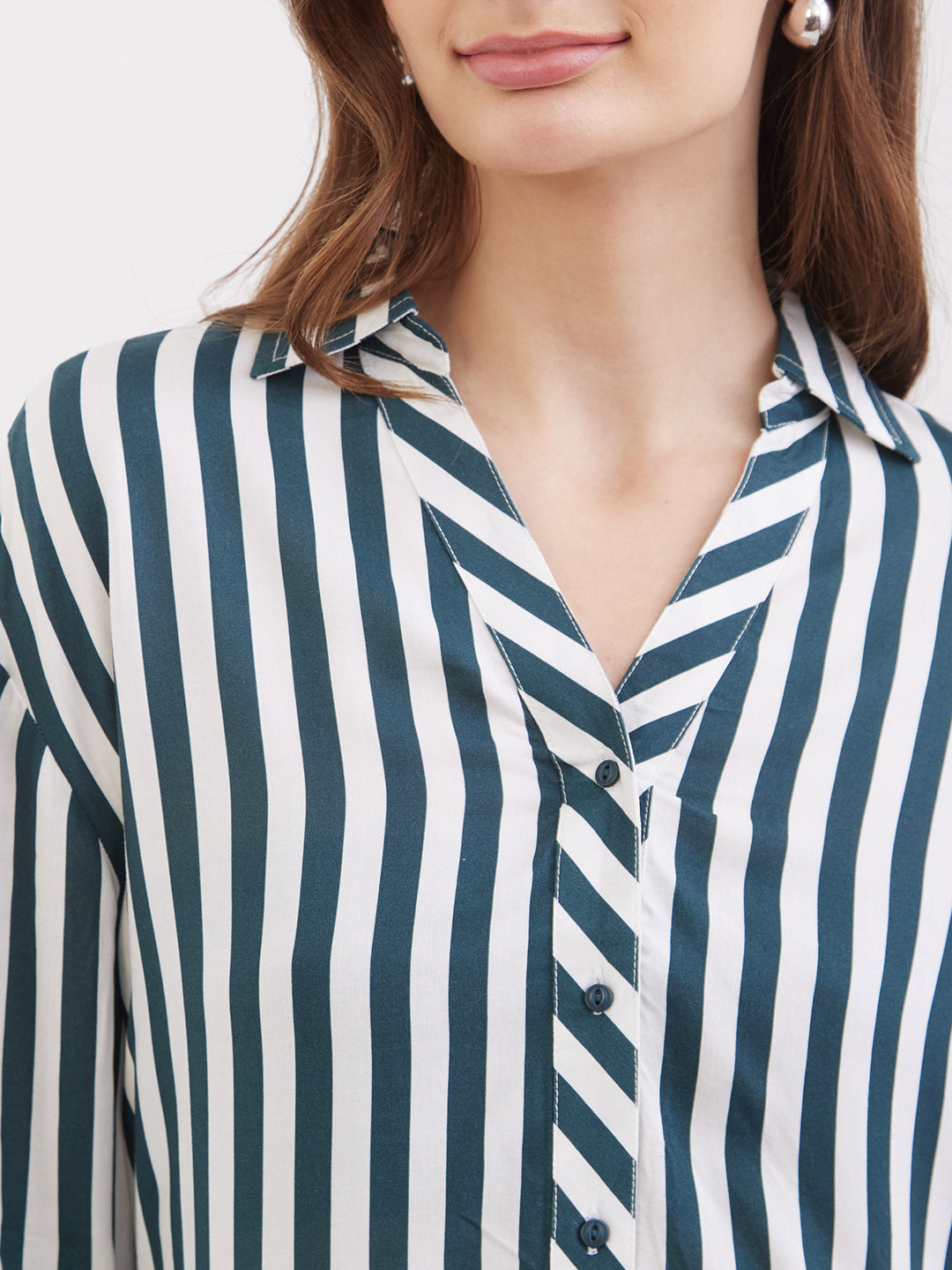 Women Shirt Green Regular Fit