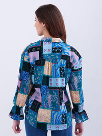 Women Shirt Blue Regular Fit