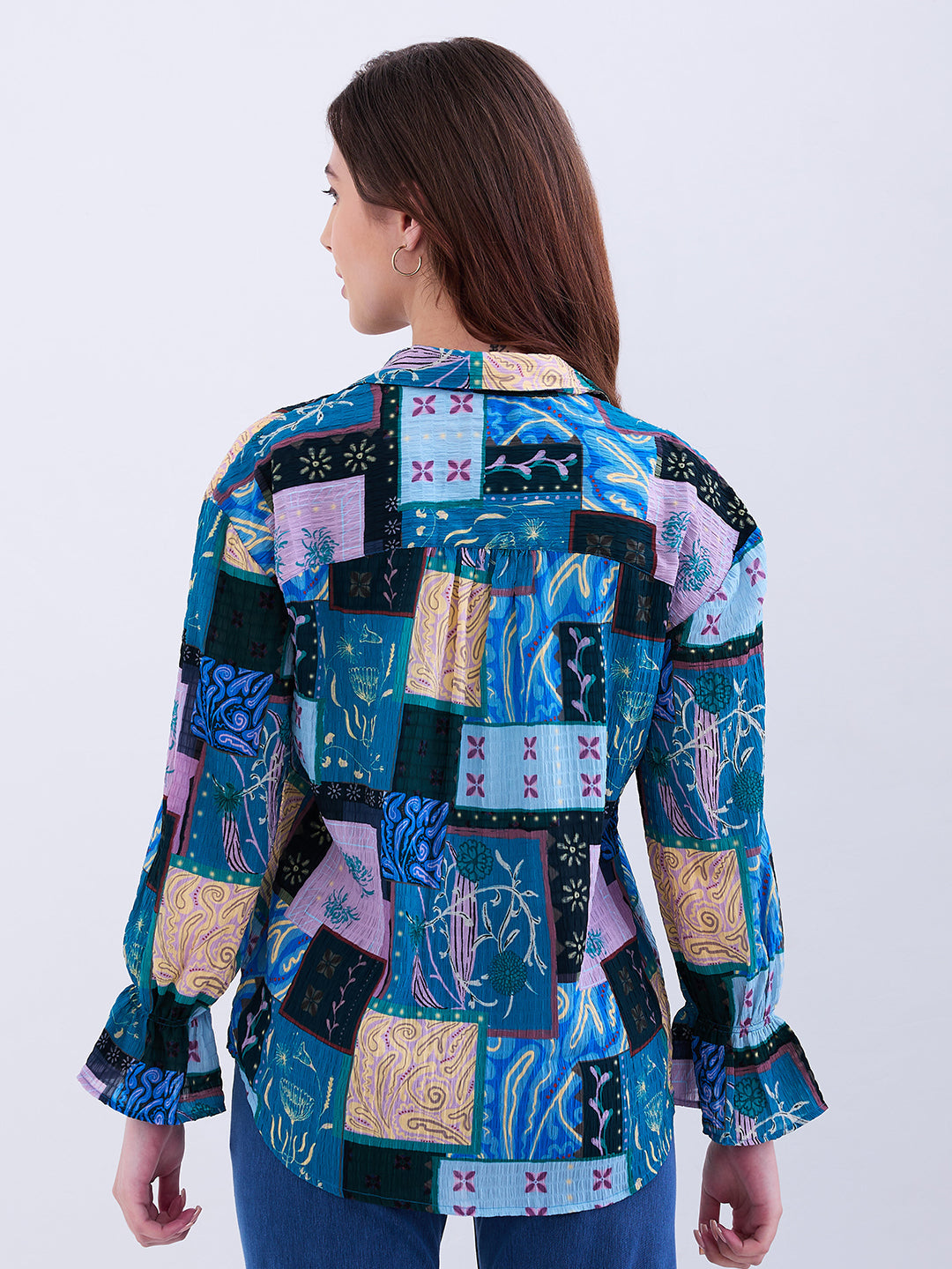 Women Shirt Blue Regular Fit