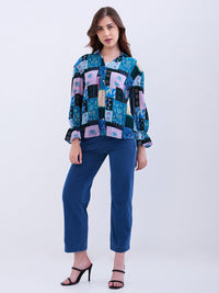 Women Shirt Blue Regular Fit