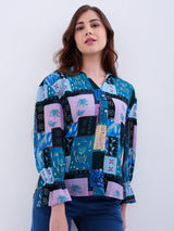Women Shirt Blue Regular Fit
