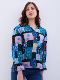 Women Shirt Blue Regular Fit
