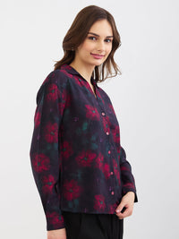 Women Shirt Red Regular Fit