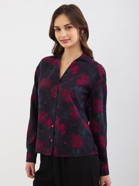 Women Shirt Red Regular Fit