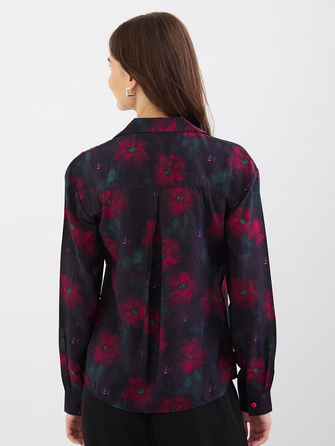 Spykar Crimson Red Regular Fit Casual Shirts For Women