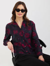 Women Shirt Red Regular Fit