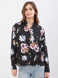 Women Shirt Black Regular Fit
