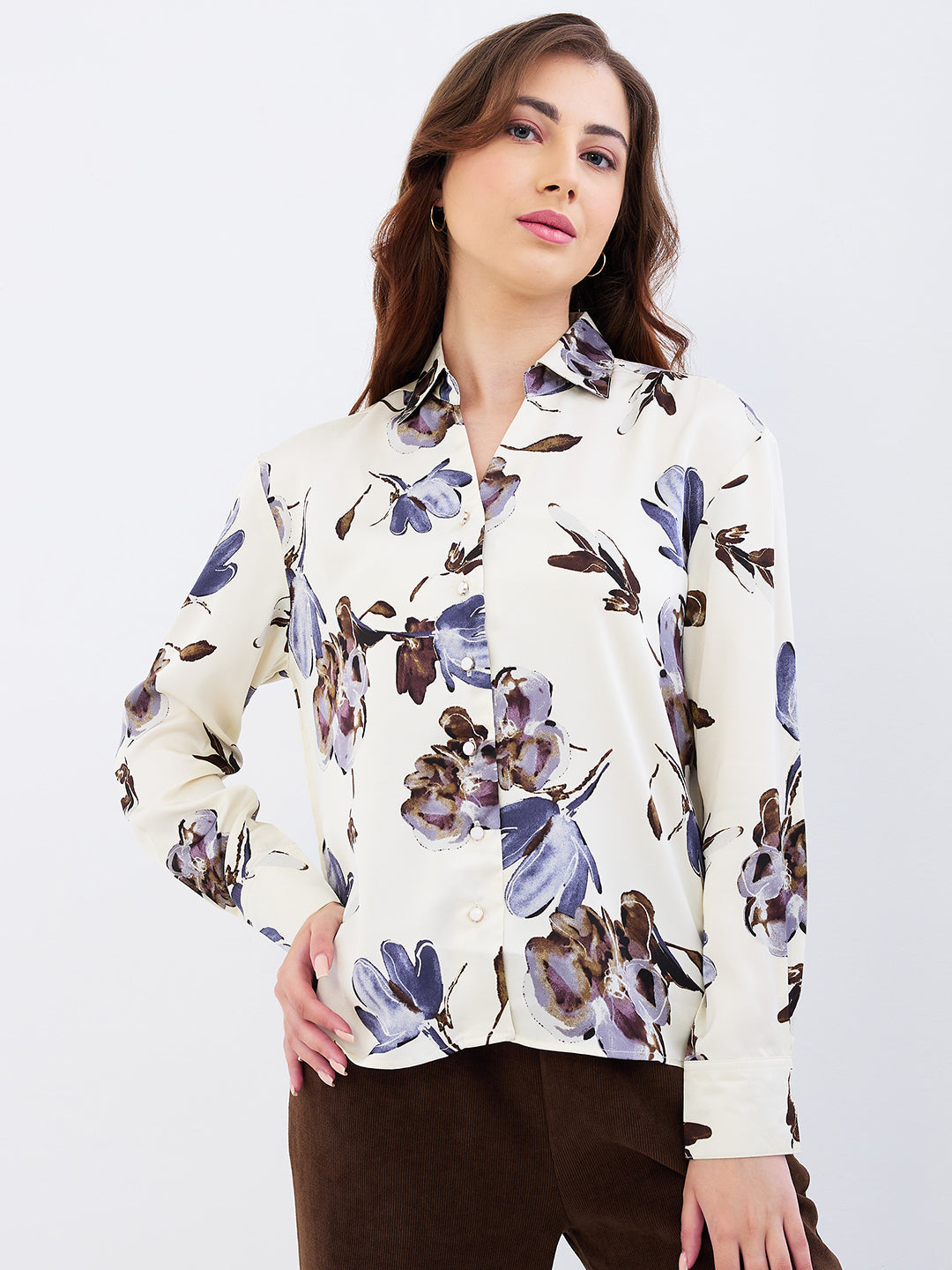 Women Shirt White Regular Fit