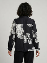 Women Shirt Print Black Relaxed Fit