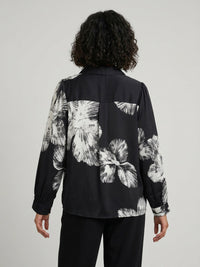 Women Shirt Print Black Relaxed Fit
