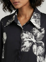 Women Shirt Print Black Relaxed Fit