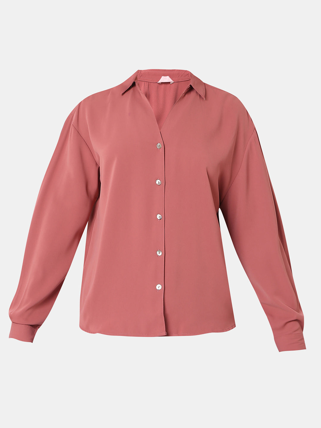 Spykar Blush Pink Regular Fit Shirt For Women