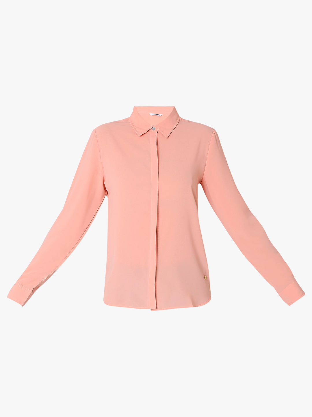 Spykar Women Coral Long Sleeves Shirt