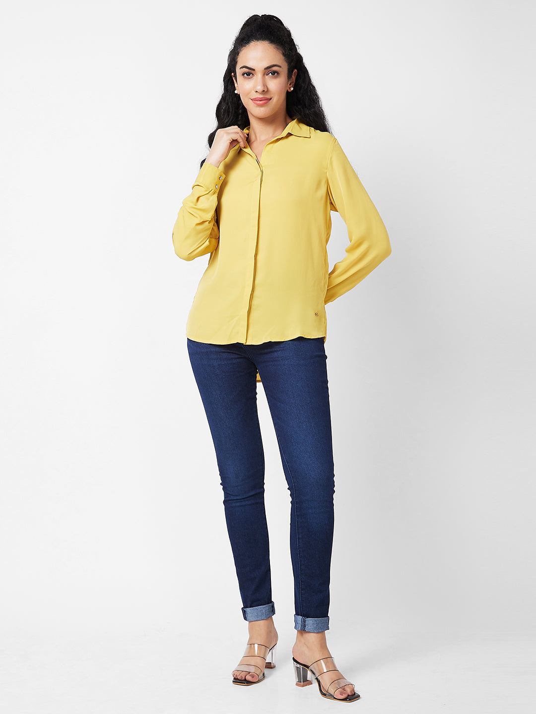 Spykar Mango Solid Shirt For Women