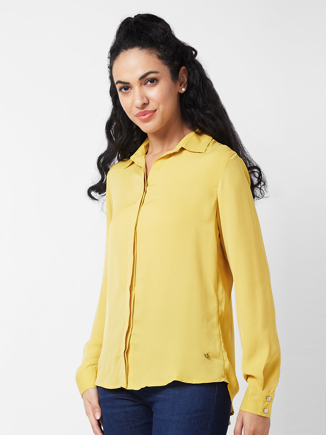 Spykar Mango Solid Shirt For Women