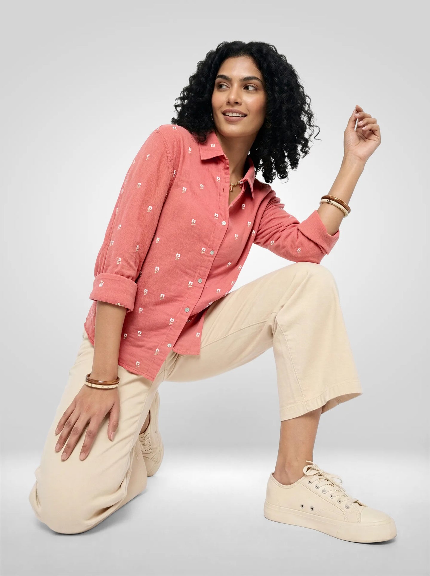 Women Shirt Solid Pink Regular Fit