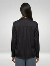 Women Shirt Solid Black Regular Fit