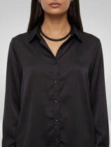 Women Shirt Solid Black Regular Fit