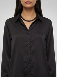 Women Shirt Solid Black Regular Fit