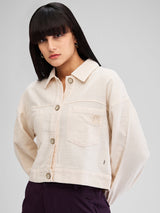 Women Shirt Solid White Boxy Fit