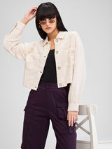Women Shirt Solid White Boxy Fit