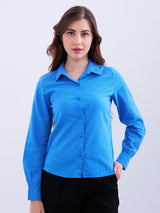 Women Shirt Blue Regular Fit