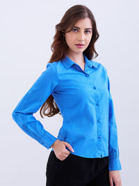 Women Shirt Blue Regular Fit