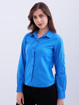 Women Shirt Blue Regular Fit