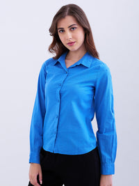 Women Shirt Blue Regular Fit