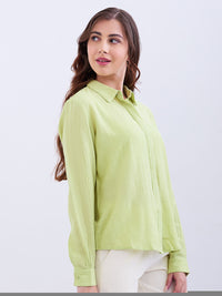 Women Shirt Green Regular Fit