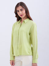Women Shirt Green Regular Fit