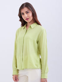 Women Shirt Green Regular Fit