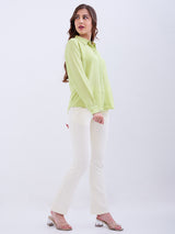 Women Shirt Green Regular Fit