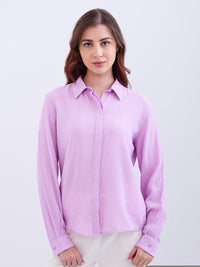 Women Shirt Purple Regular Fit