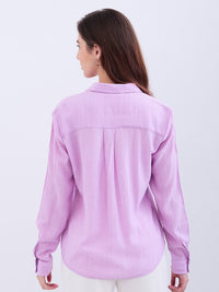 Women Shirt Purple Regular Fit