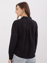 Women Shirt Black Regular Fit