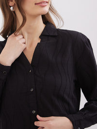 Women Shirt Black Regular Fit