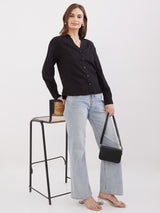 Women Shirt Black Regular Fit