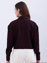 Women Shirt Brown Loose Fit