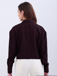 Women Shirt Brown Loose Fit