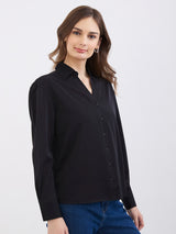 Women Shirt Black Regular Fit
